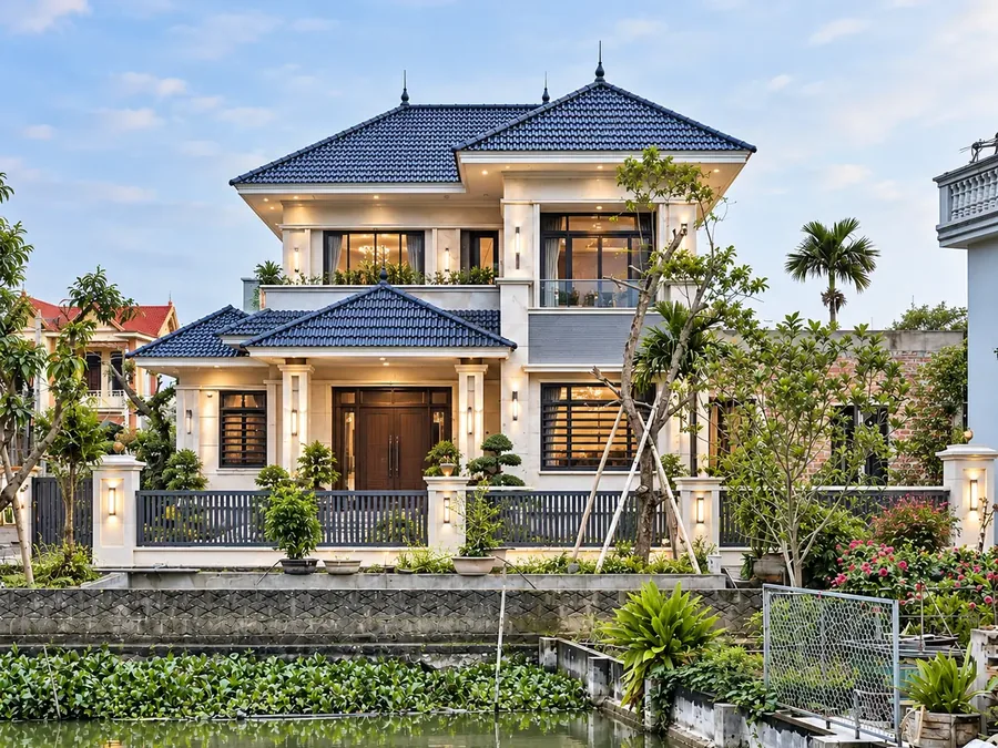 Biệt thự hai tầng đã hoàn thiện