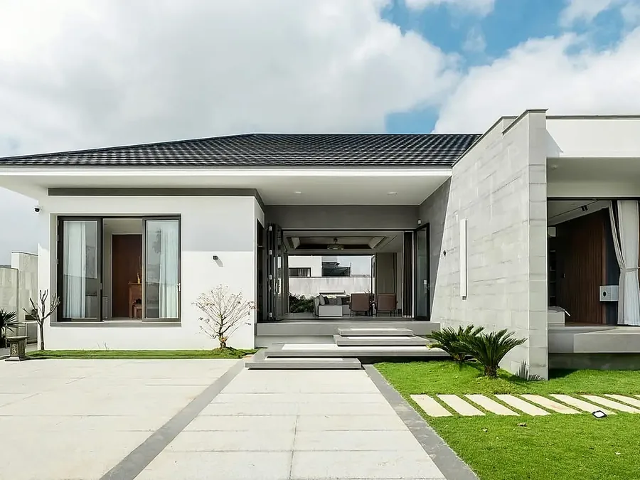 Biệt thự mái Nhật đã hoàn thiện